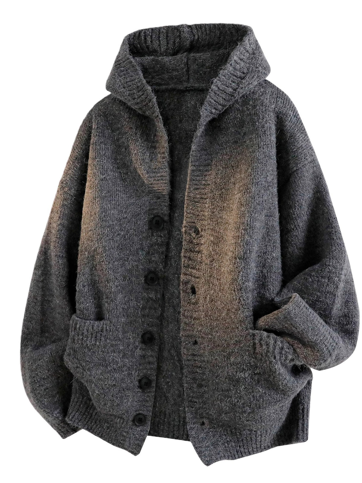 Men's Hooded Knit Cardigan
