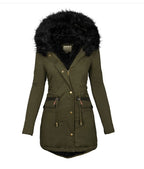 Women's Plush-Trim Hooded Parka