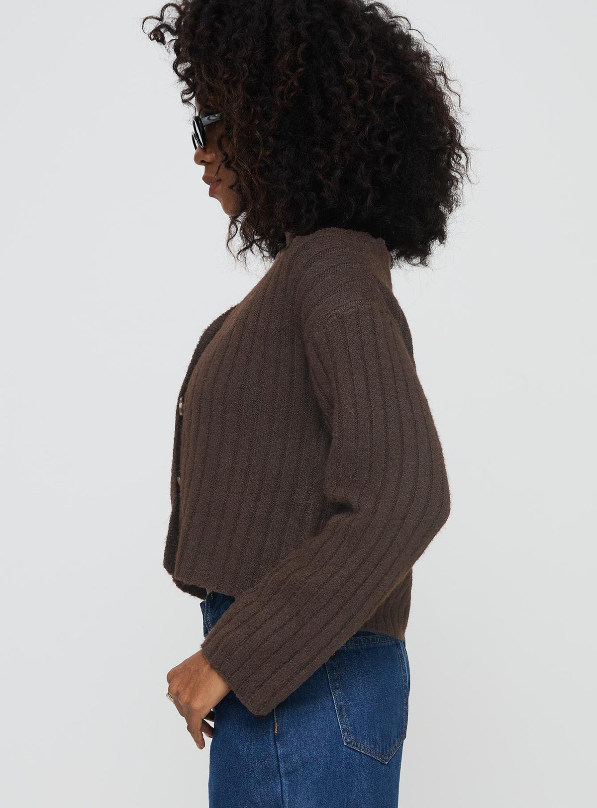 Women's Romona Knit Cardigan Chocolate — Sweater
