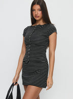 Women's Brennah Jersey Mini Skort Stripe — Skirt