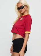 Women's USC Cropped Soccer Jersey Tee Cardinal