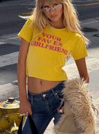 Women's Your Favourite Ex Graphic Top Yellow