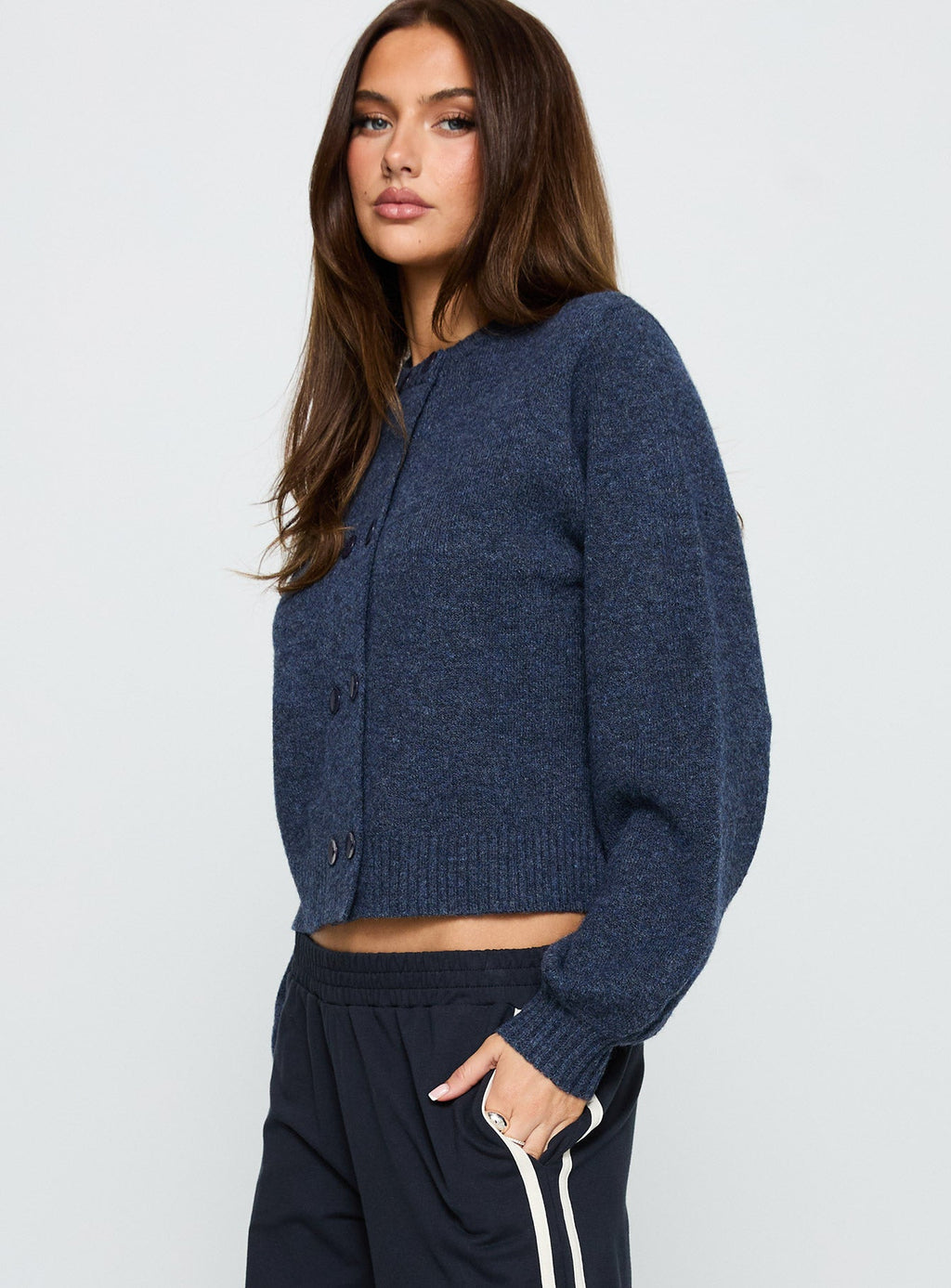 Women's Kammi Button Up Cardigan Navy — Sweater