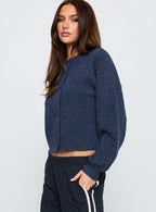 Women's Kammi Button Up Cardigan Navy — Sweater