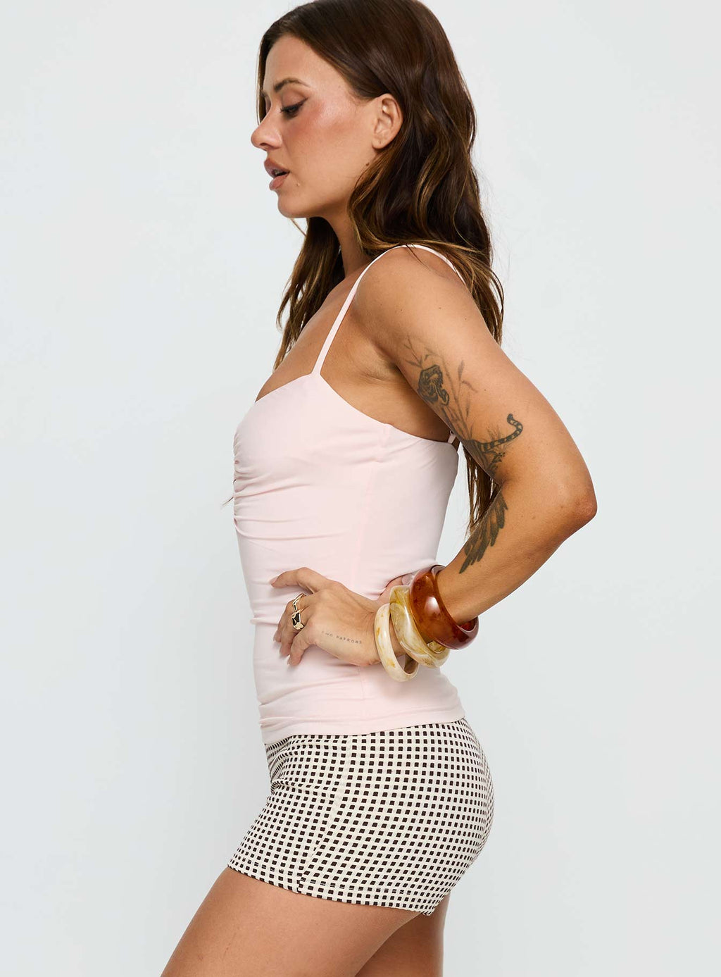 Women's Bet You Wanna Bead Detail Top Pink