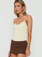 Women's Edalie Layered Bralette Top Butter Yellow