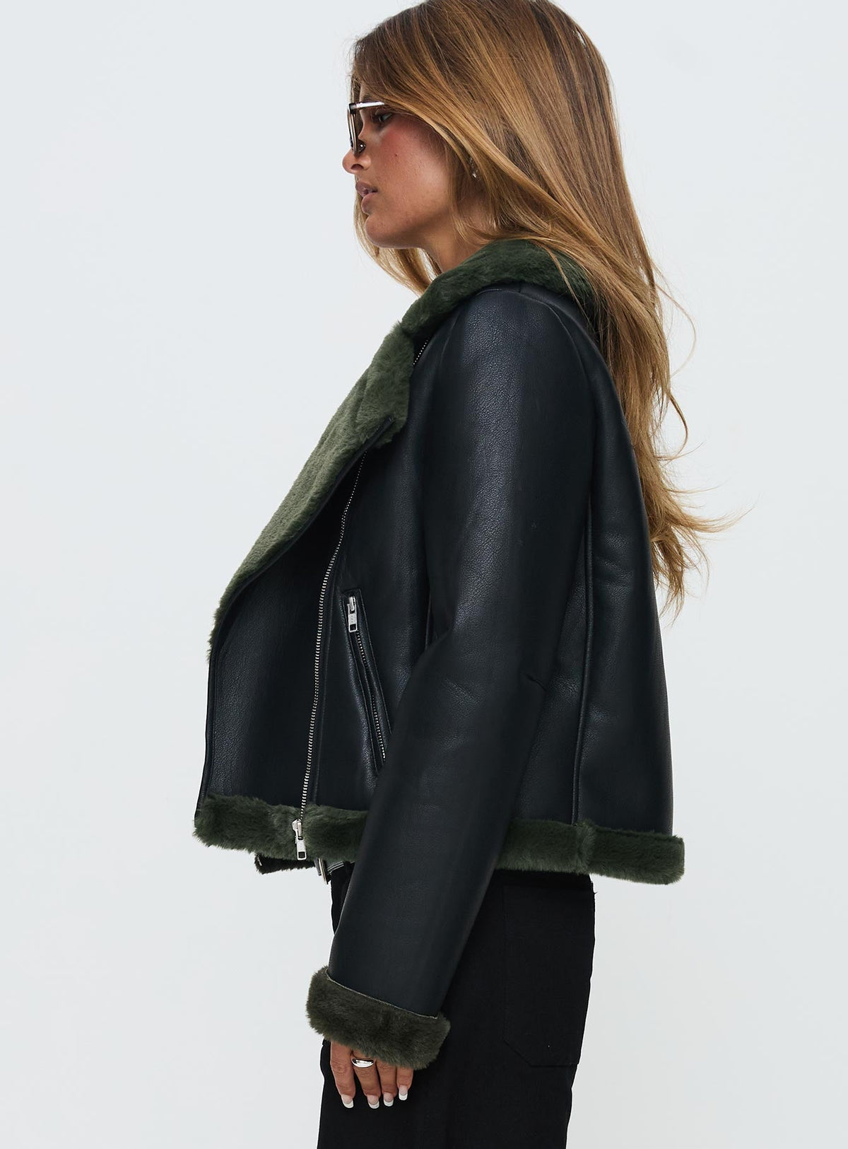 Women's Phaidra Faux Leather Jacket Black