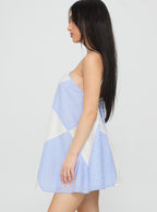 Women's Rivena Arrowhead Mini Dress Blue / White — Dress