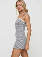 Women's Burkes Mini Dress Black Check — Dress