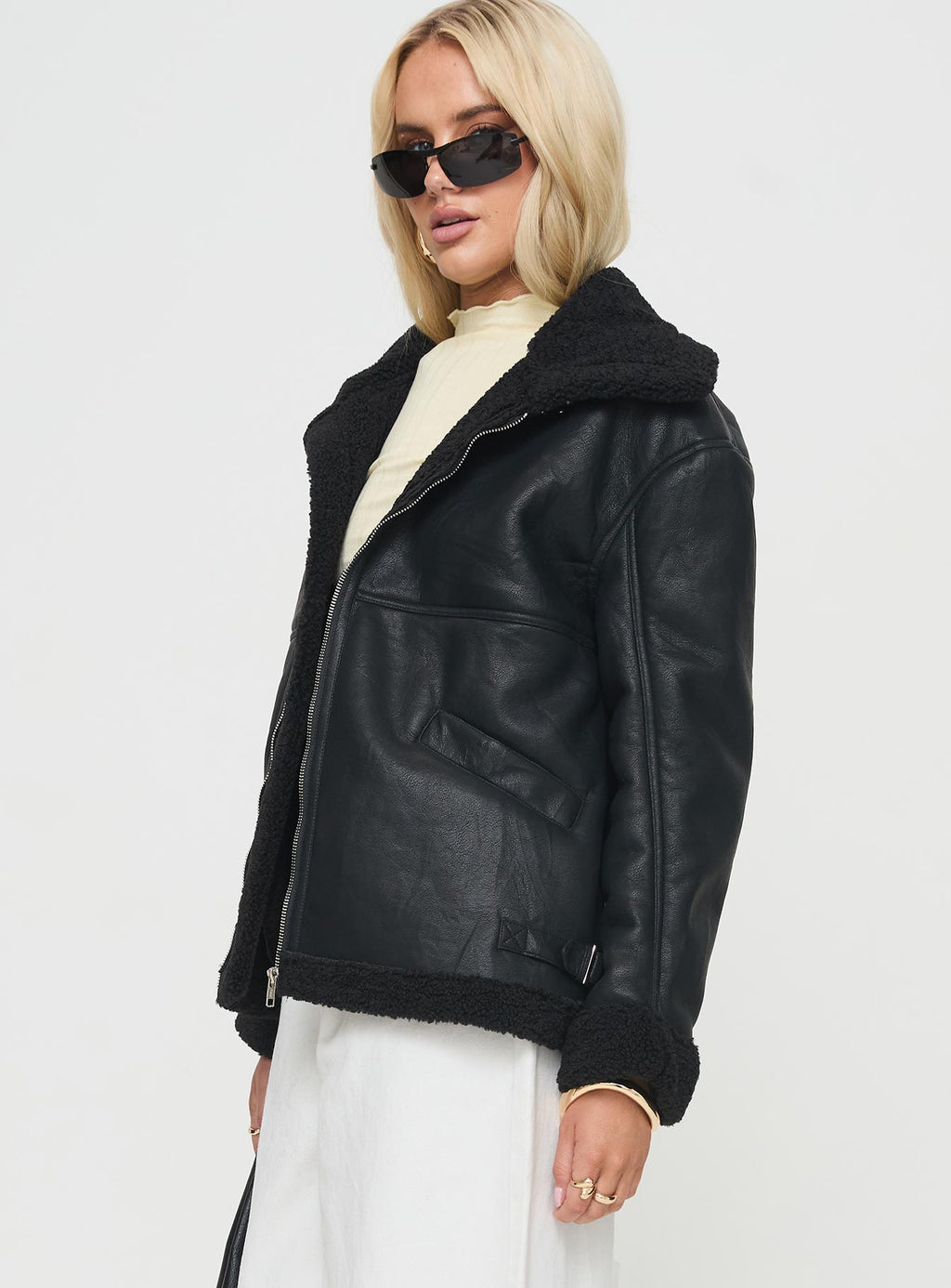 Women's Jadu Shearling Jacket Black