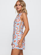 Women's Earlie Mini Dress Blue / Red — Dress