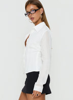 Women's Fogler Shirt White — Top