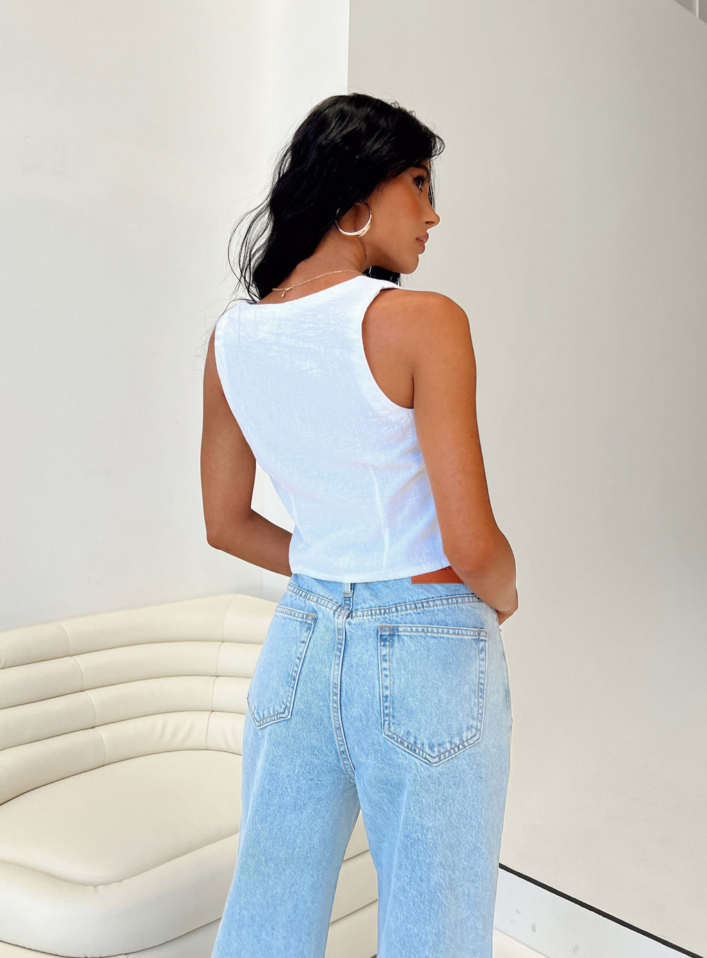 Women's Capone Vest Ivory — Top