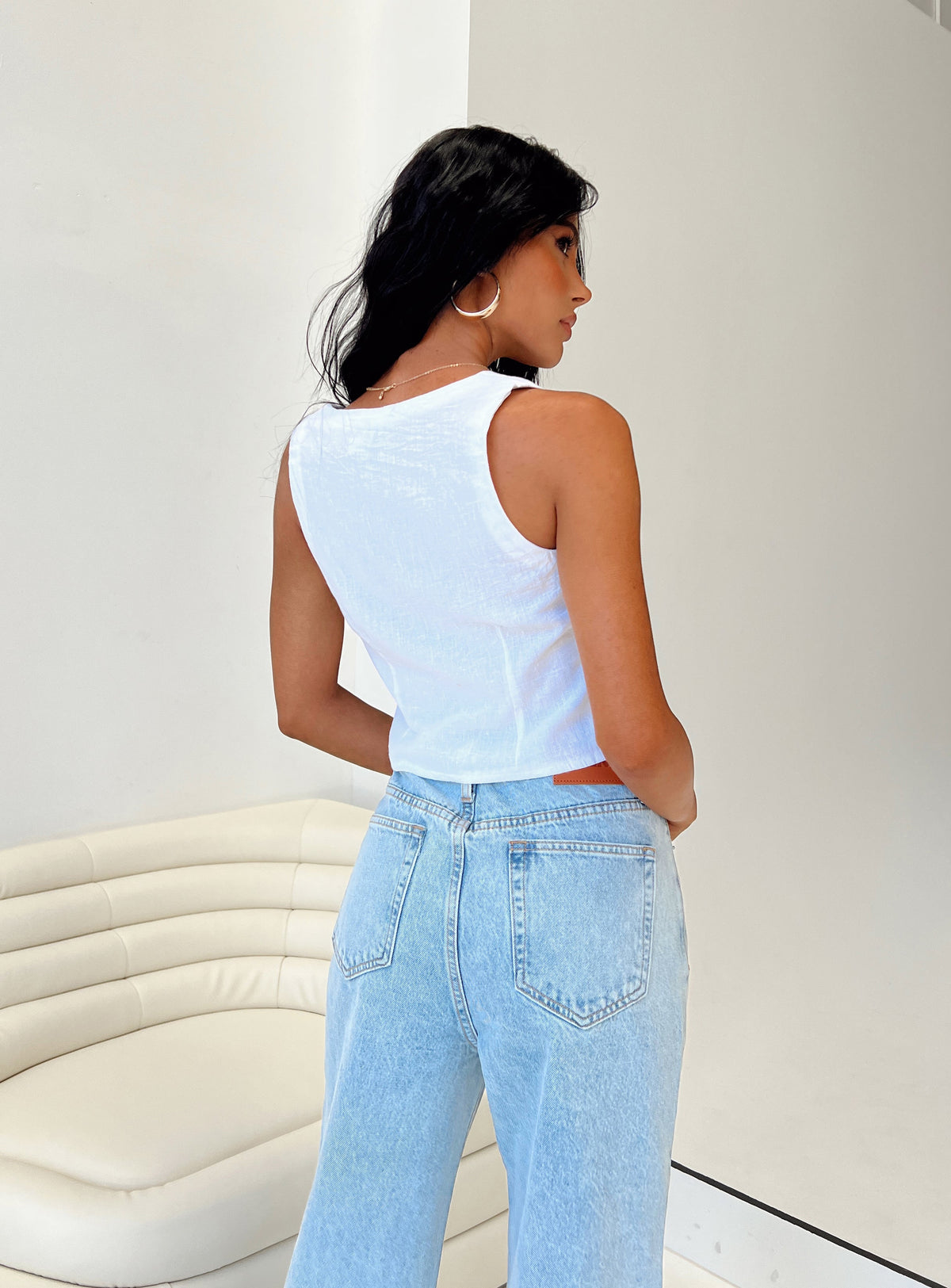 Women's Capone Vest Ivory — Top