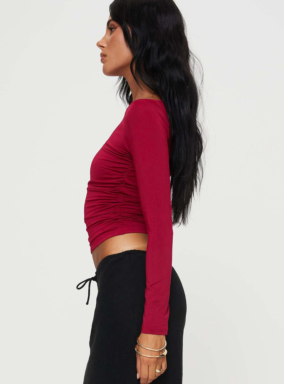 Women's Spiller Off The Shoulder Top Burgundy