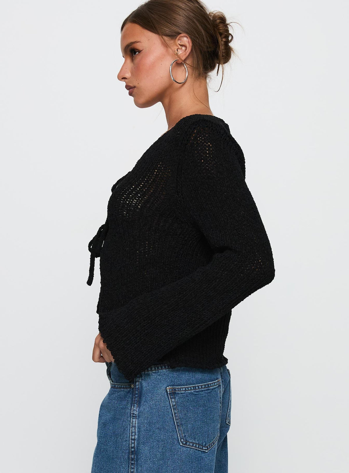 Women's Swain Knit Cardigan Black — Sweater