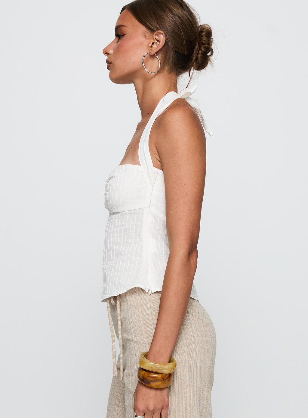 Women's Isabetta Halter Top White Petite
