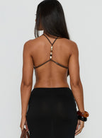 Women's Noree Bead Detail Bodysuit Mocha