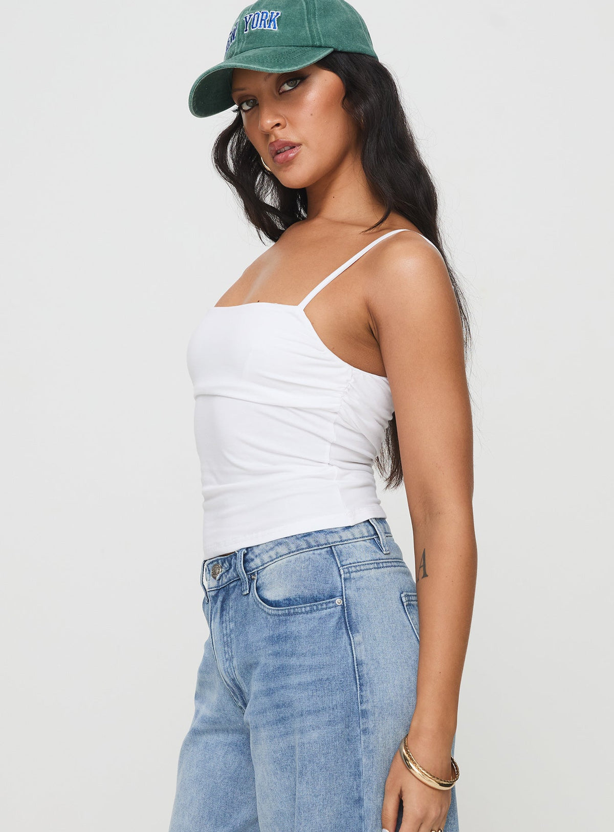 Women's Race My Mind Top White