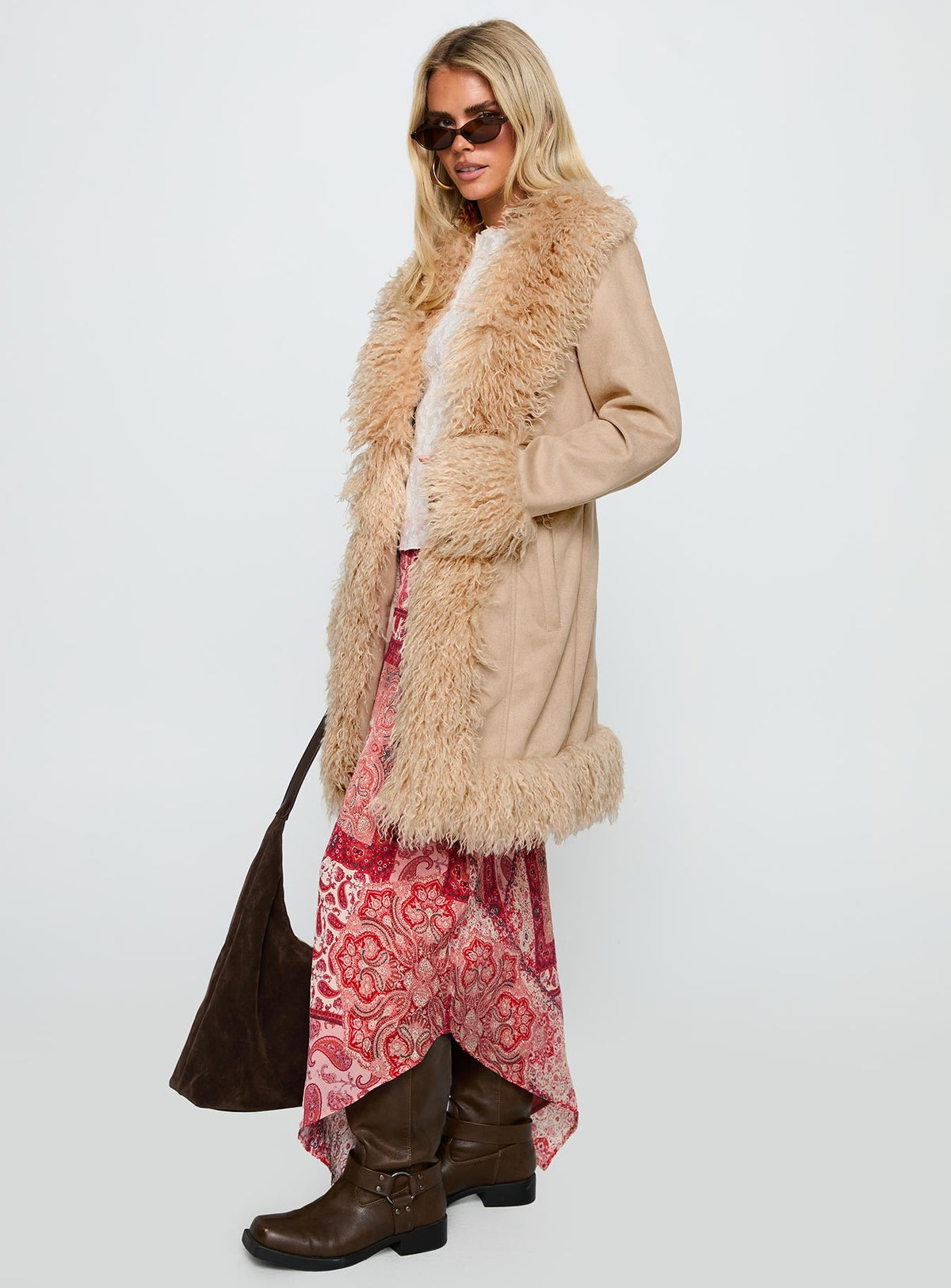 Women's Josefina Faux Fur Detail Jacket Beige