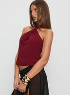 Women's Adalynne Twist Front Top Red