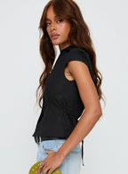 Women's Arianwyn Short Sleeve Shirt Black — Top