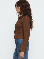 Women's Invitations Fitted Jacket Chocolate