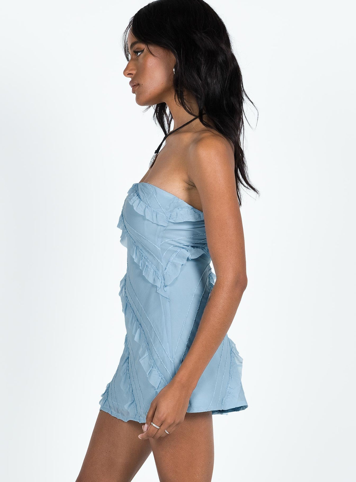 Women's Lars Strapless Mini Dress Blue — Dress