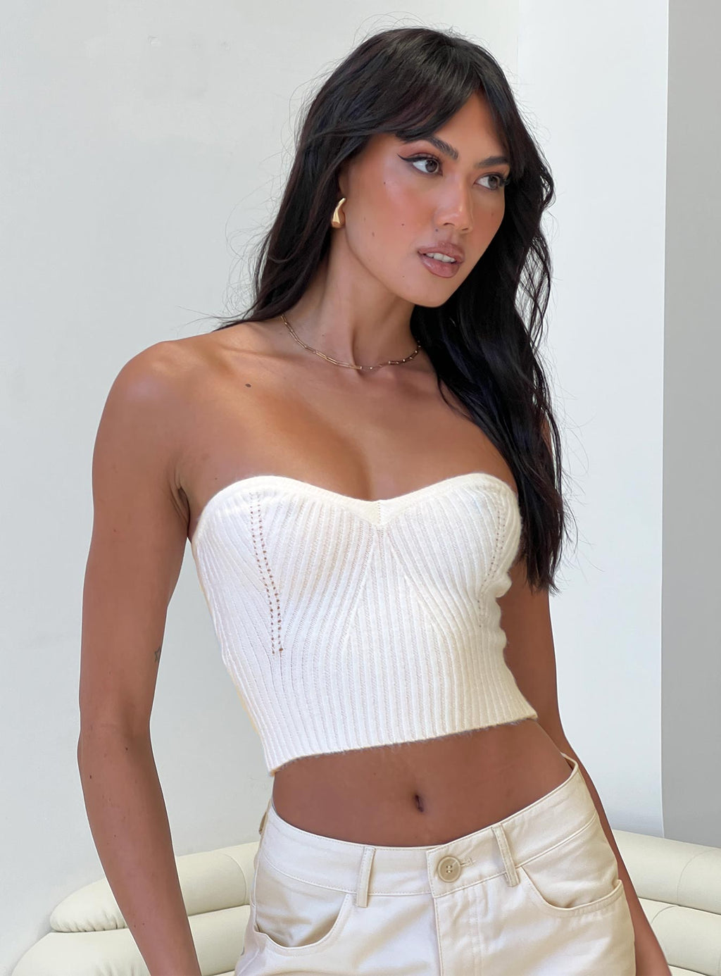 Women's Ulara Strapless Top White