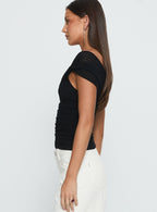 Women's Keandra One Shoulder Top Black