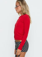Women's Lauraine Cardigan Red — Sweater