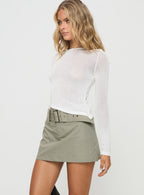 Women's Pratt Long Sleeve Top White