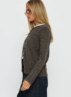 Women's Better Than Fiction Cardigan Mocha — Sweater