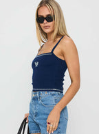Women's Posie Posse Graphic Tank Navy