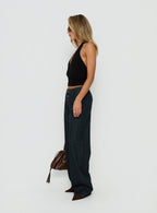 Women's Penny Mid Rise Straight Leg Jeans Raw Denim