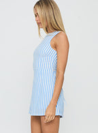 Women's Yumiko Romper Blue Stripe
