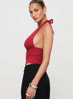 Women's Whimsy Halter Top Red