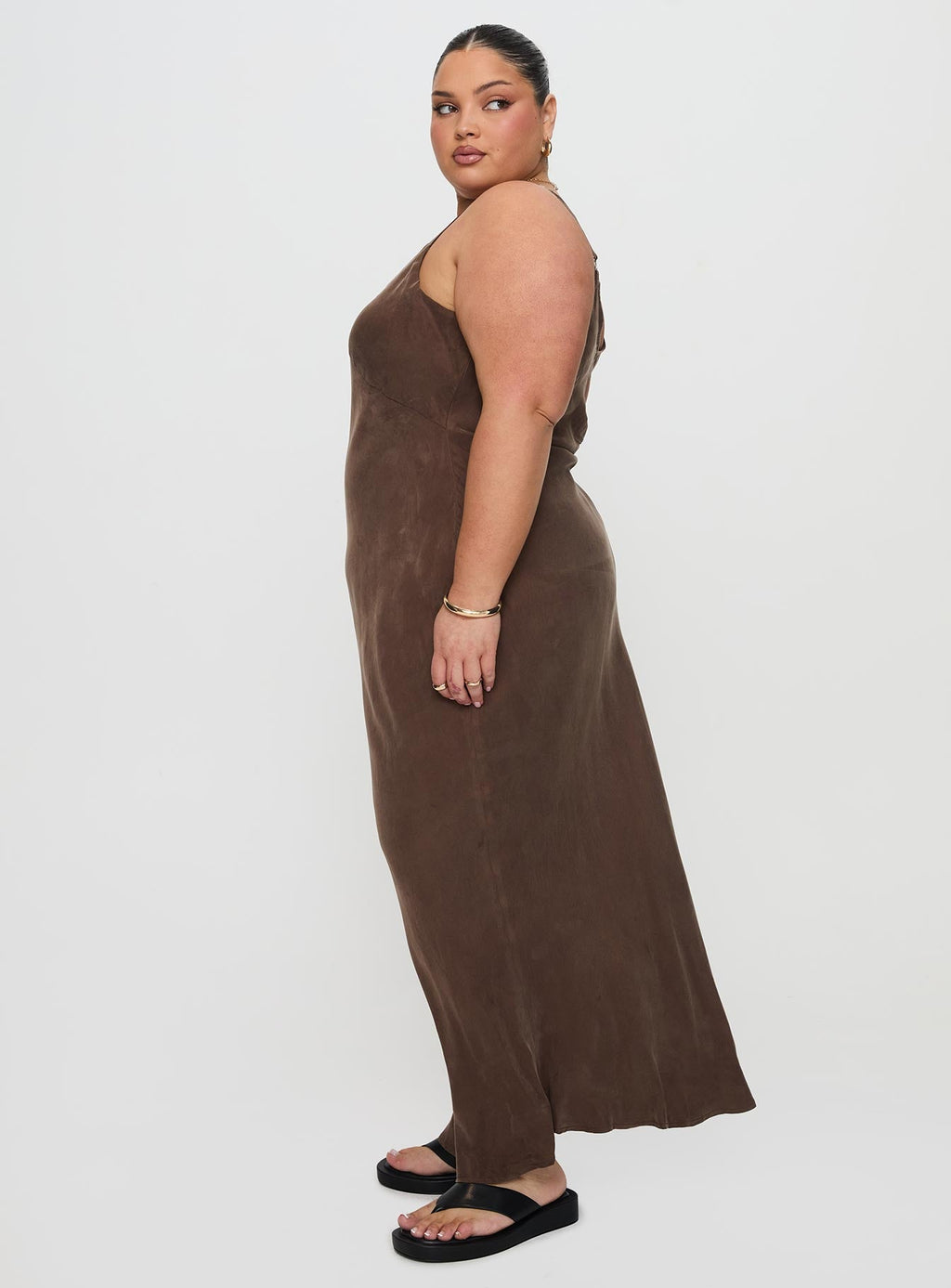 Women's Laurette Maxi Dress Brown Curve — Dress