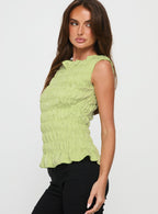 Women's Elenir Shirred Top Green