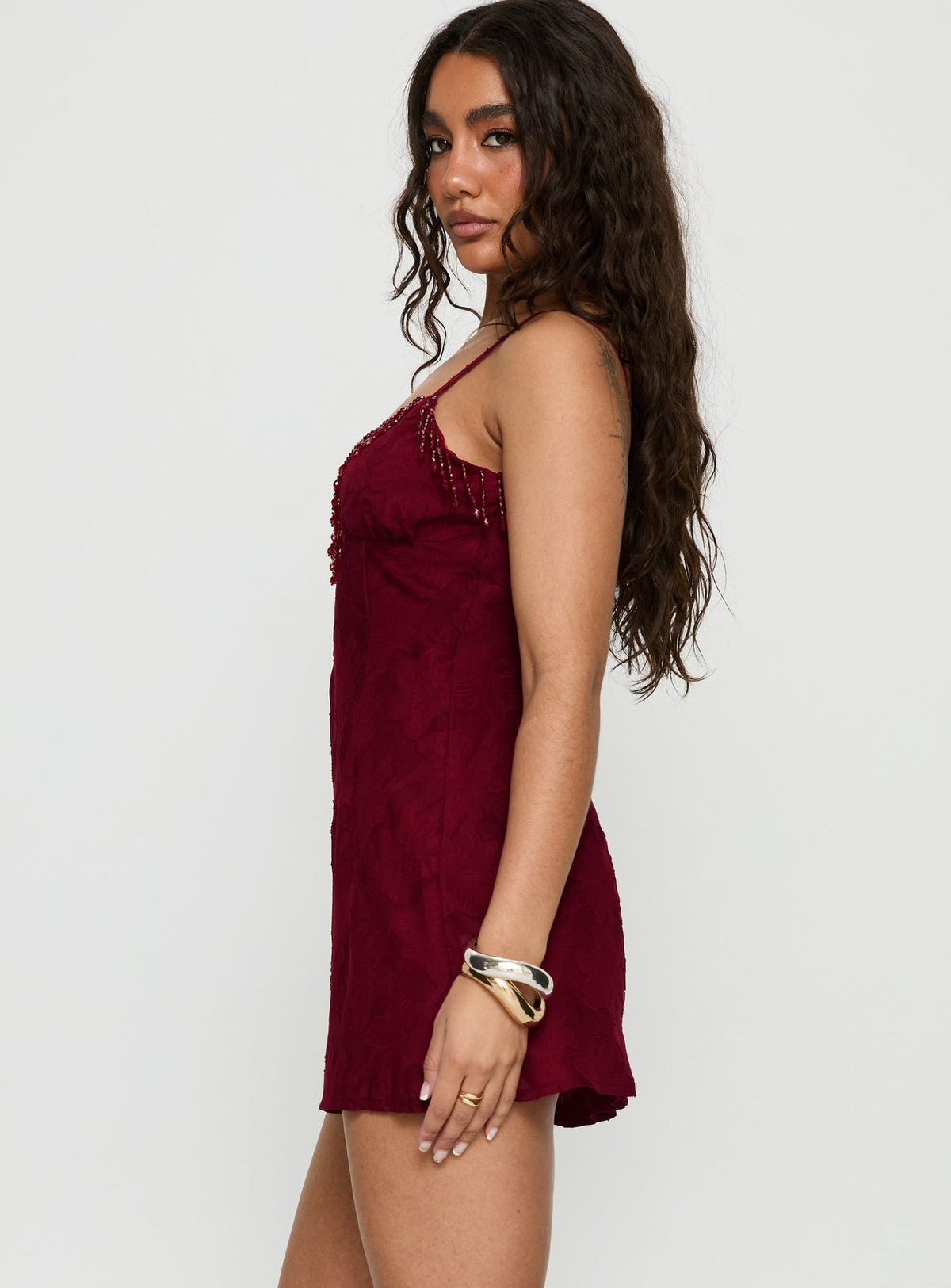 Women's Tanisha Drop Neckline Mini Dress Red — Dress