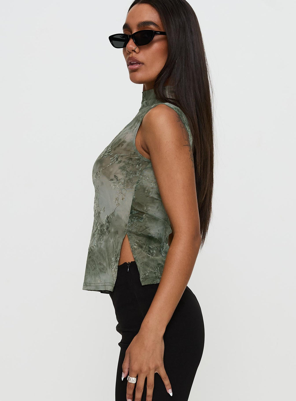 Women's Nights All Alone High Neck Top Multi