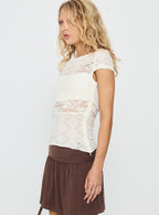 Women's Coralee Lace Top White