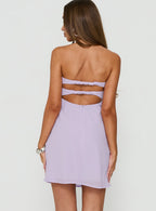 Women's Ilana Strapless Mini Dress Lilac — Dress