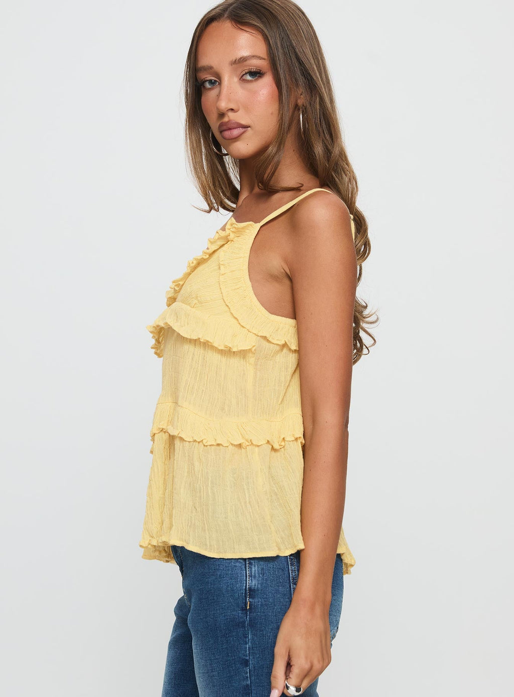 Women's Jorjia Ruffle Cami Top Yellow