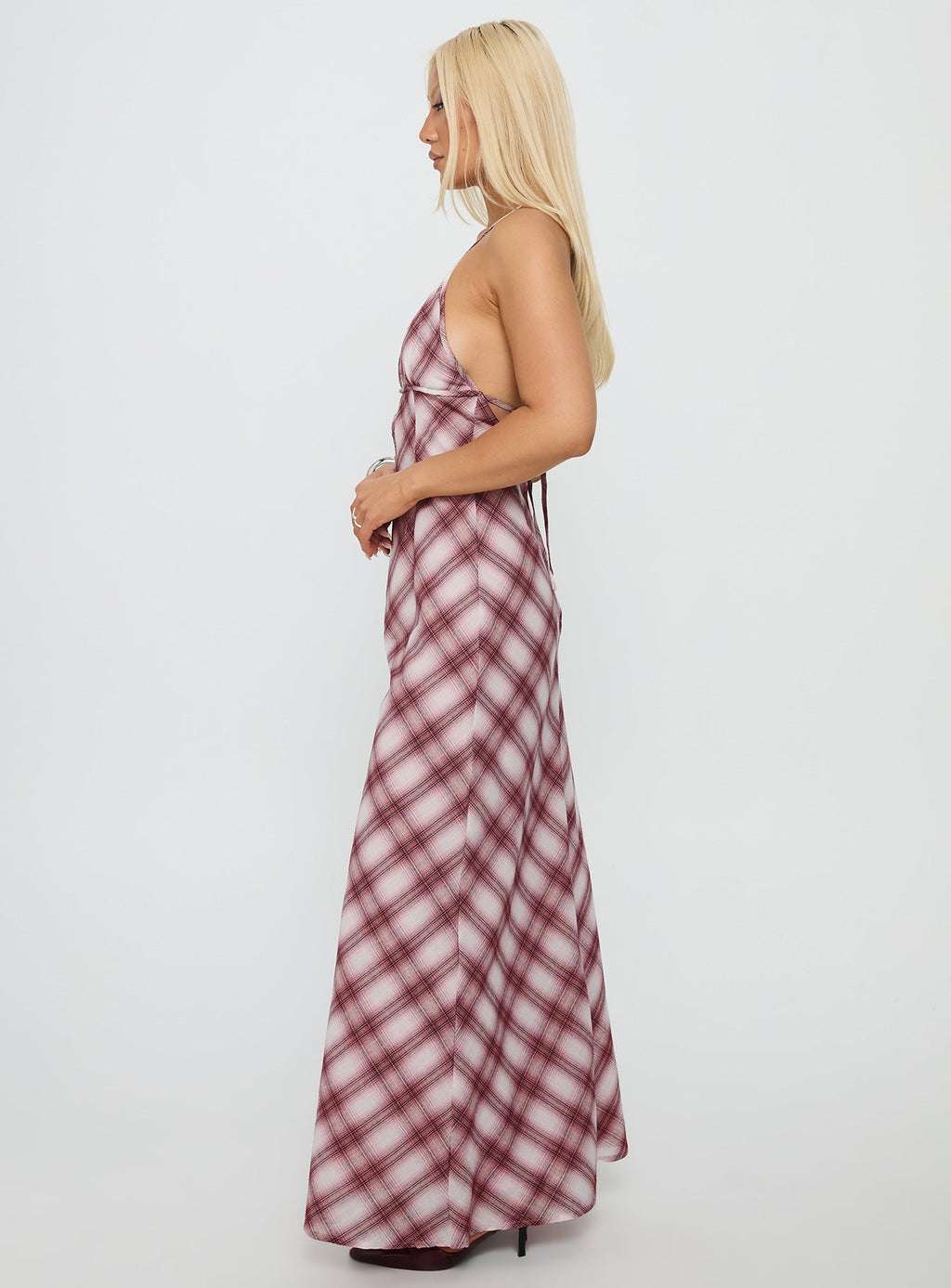 Women's Momentous Backless Halter Maxi Dress Multi — Dress