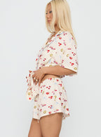 Women's Sweet Things Button Down Sleep Set Multi