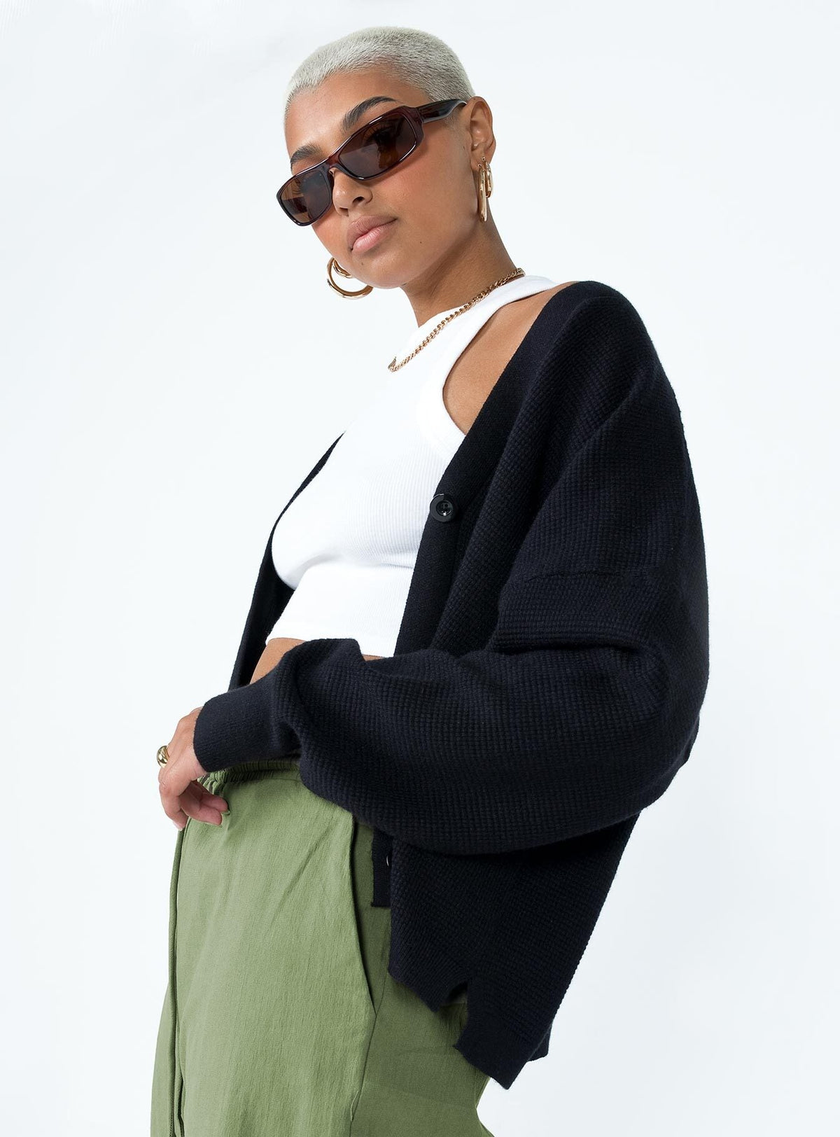 Women's Theo Cardigan Black — Sweater
