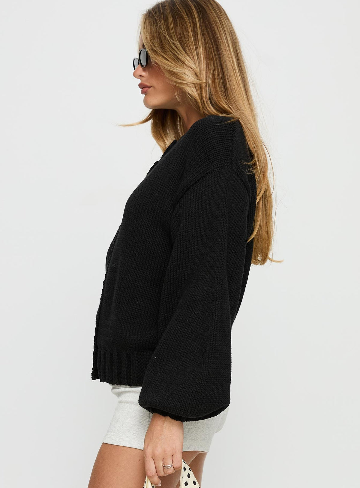 Women's Edern Cardigan Black — Sweater