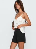 Women's Breina Satin Micro Shorts Black