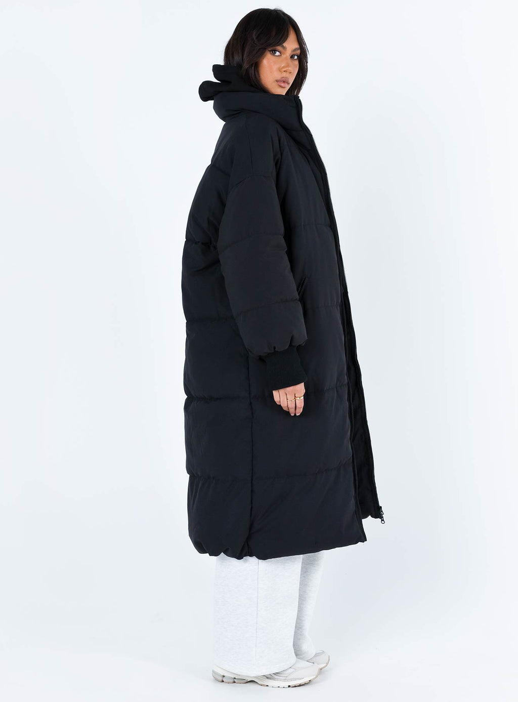 Women's Abe Longline Puffer Jacket Black